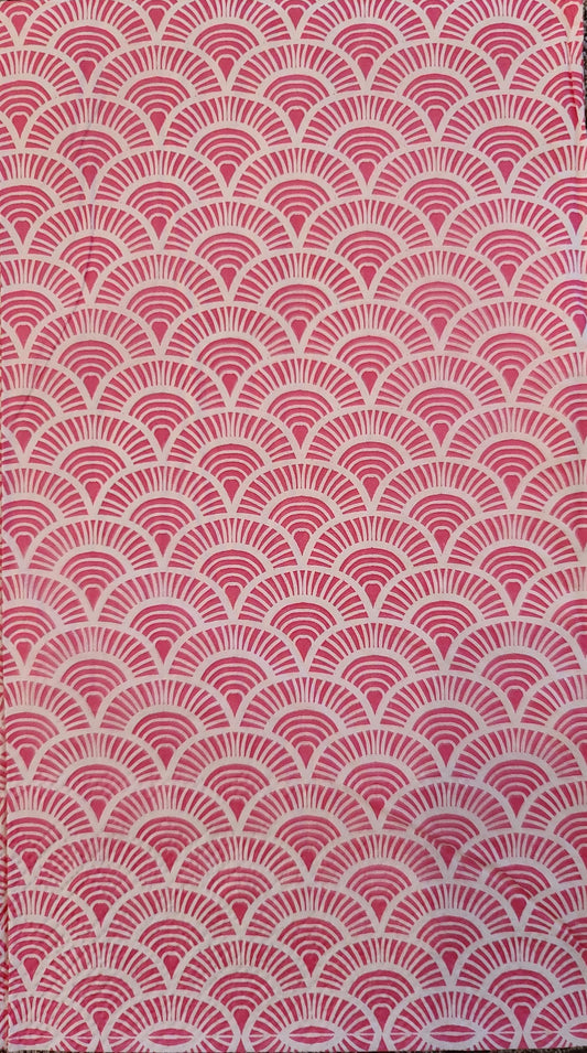 Pink Ocean Waves Scallop Paper Napkin - Guest Size