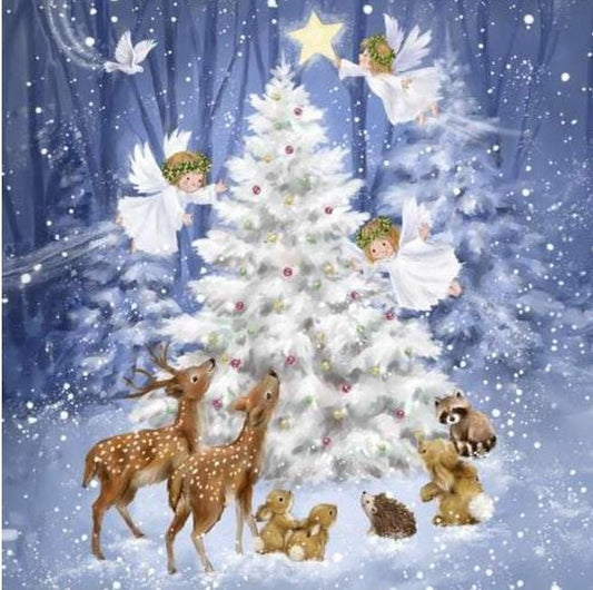 Christmas Angel Paper Napkin - Luncheon Size