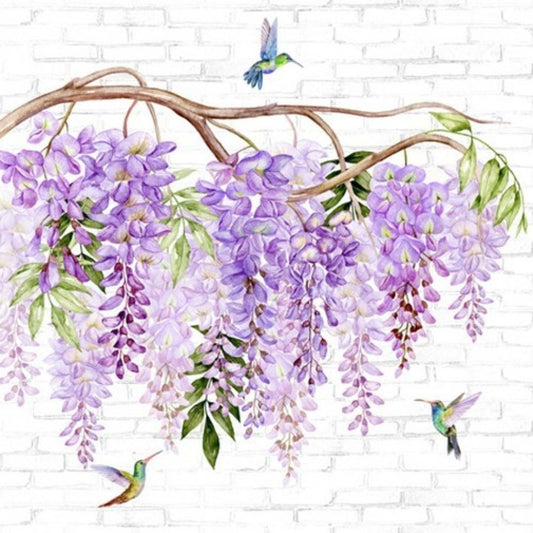 Purple Wisteria Paper Napkin - Luncheon Size