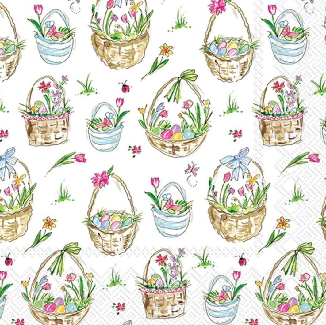 Easter Baskets Paper Napkin - Cocktail Size