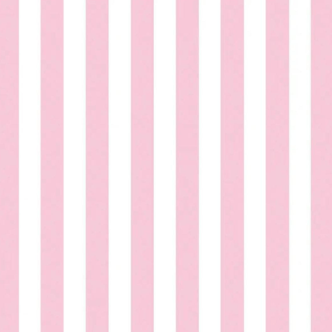 Pink Stripe Paper Napkin - Luncheon Size