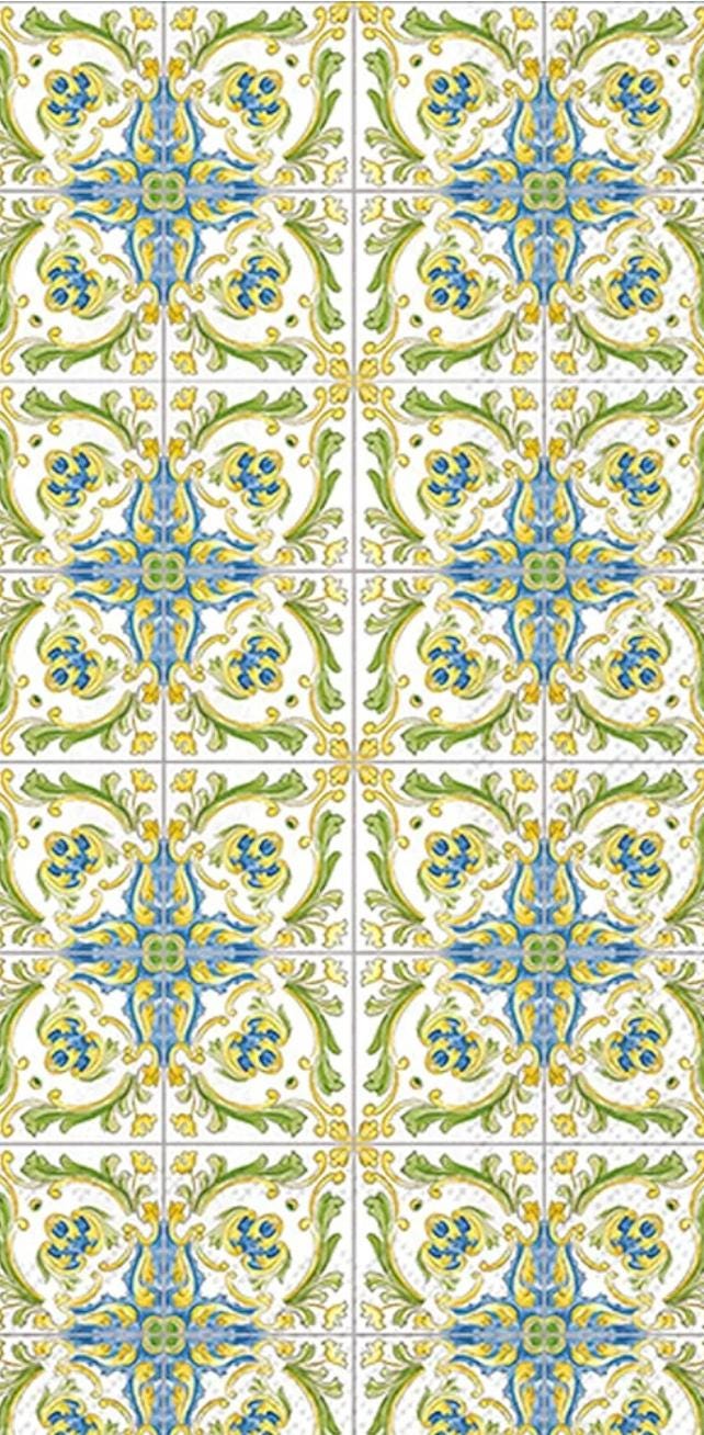 Mediterranean Medallion Tile Paper Napkin - Guest Size