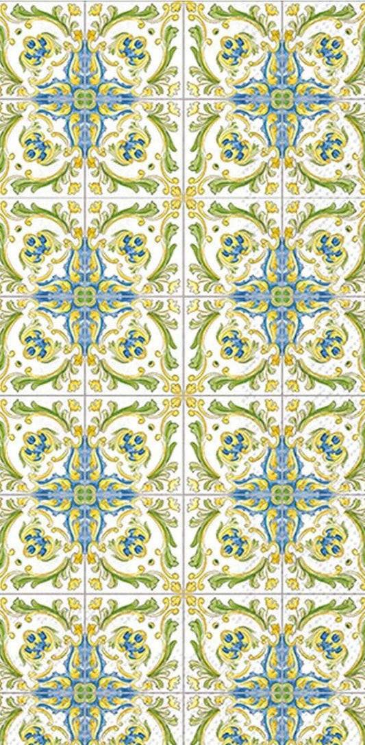 Mediterranean Medallion Tile Paper Napkin - Guest Size