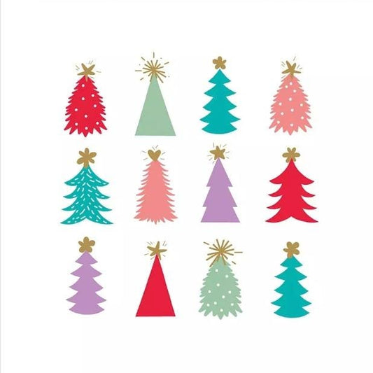 Christmas Tree Paper Napkin - Cocktail Size