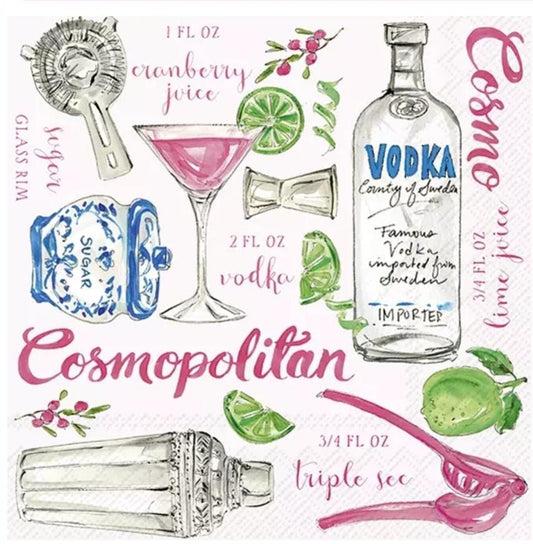 Cosmopolitan Girls Paper Napkin - Cocktail Size
