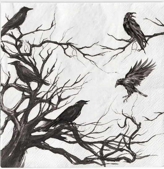 Halloween Crows Paper Napkin - Luncheon Size