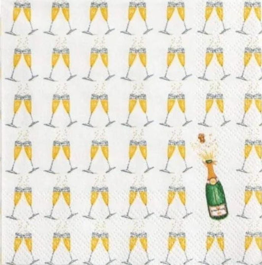 Champagne Paper Napkin - Cocktail Size