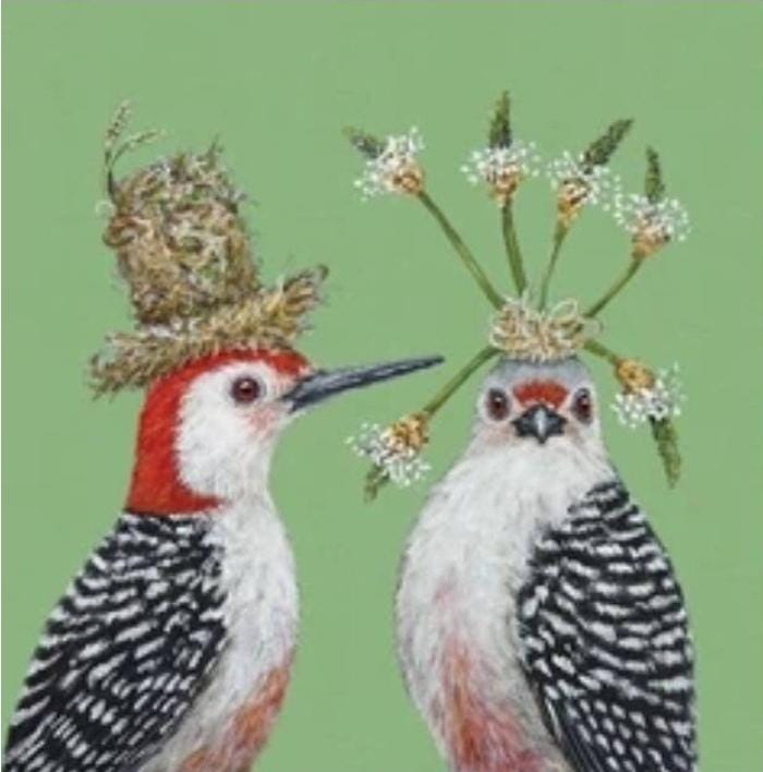 Birds Woodpecker Paper Napkin - Cocktail Size