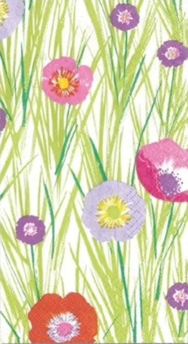 Wildflower & Poppy Paper Napkin - Guest Size
