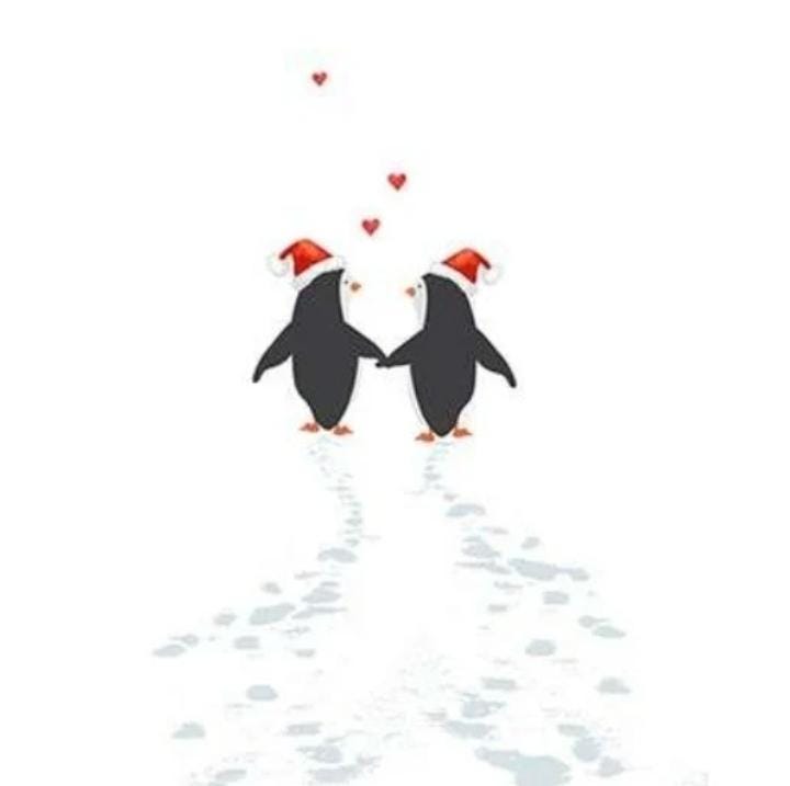 Christmas Penguin Paper Napkin - Luncheon Size