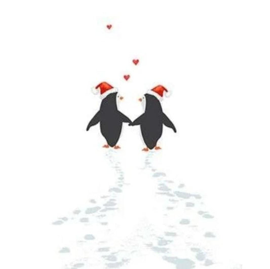 Christmas Penguin Paper Napkin - Luncheon Size