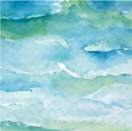 Ocean Abstract Paper Napkin - Cocktail Size