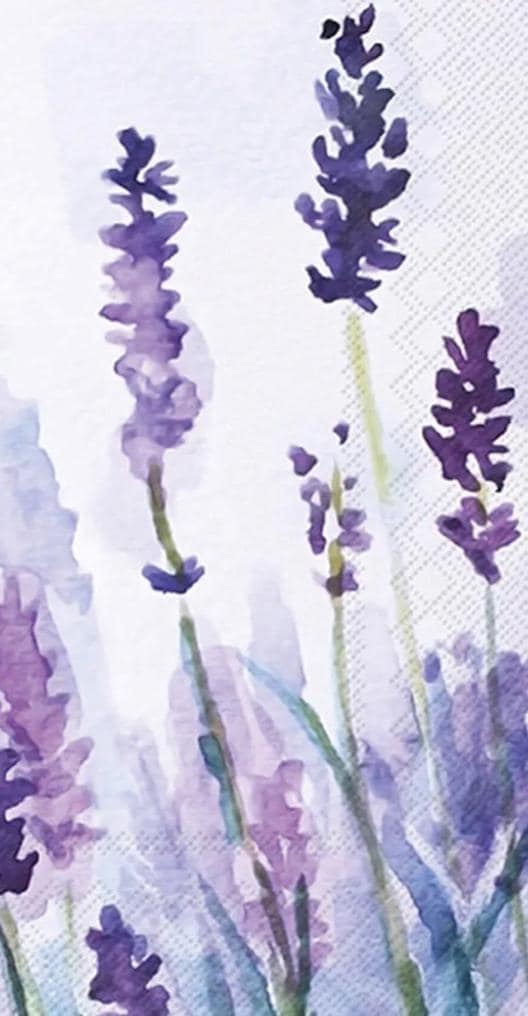 Lavender Watercolor Paper Napkin - Guest Size