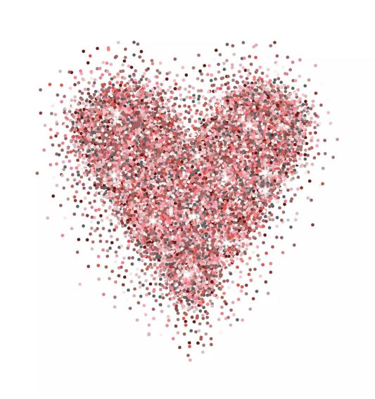 Heart Glitter Paper Napkin - Luncheon Size