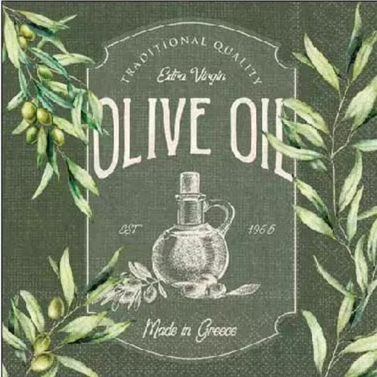Olive Oil Paper Napkin - Cocktail Size