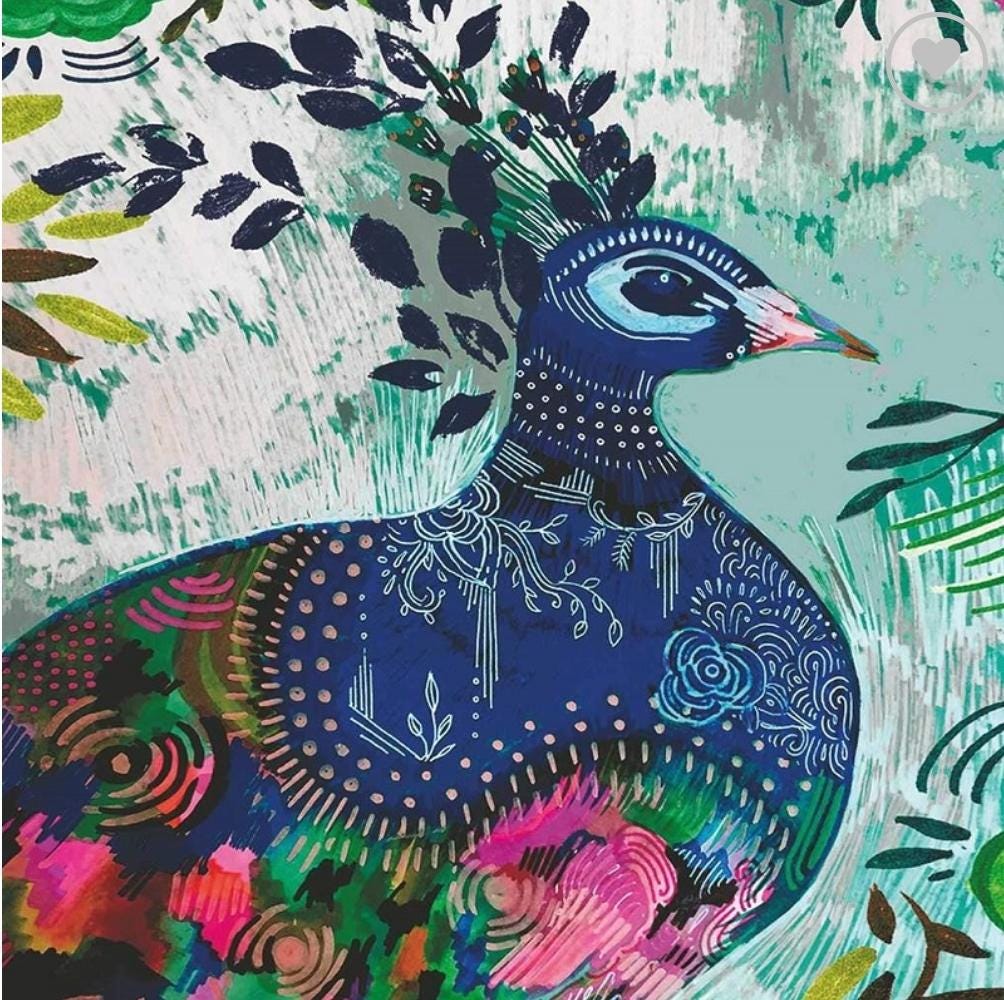 Peacock Paper Napkin - Cocktail Size