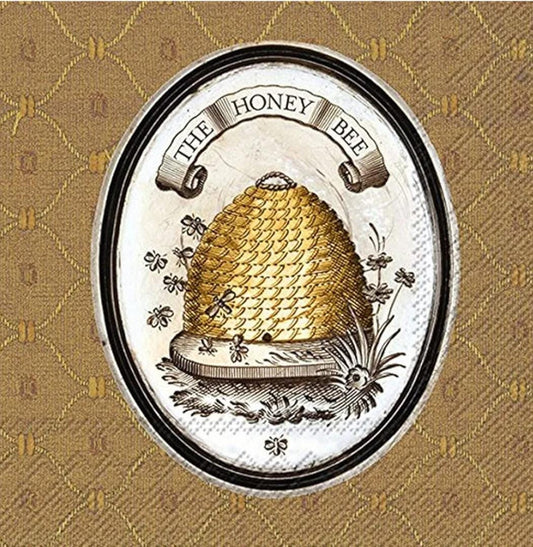 Vintage Bee Paper Napkin - Cocktail Size