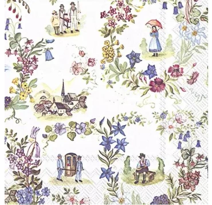 Country Scenes Church Paper Napkin - Luncheon Size
