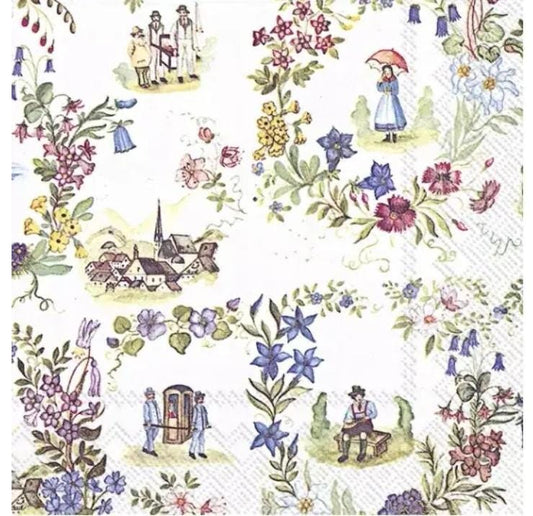 Country Scenes Church Paper Napkin - Luncheon Size