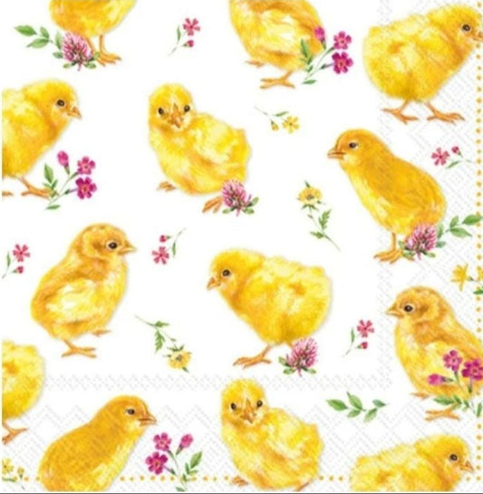 Easter Chicks Paper Napkin - Luncheon Size