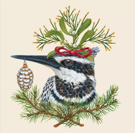 Christmas Bird Paper Napkin - Cocktail Size